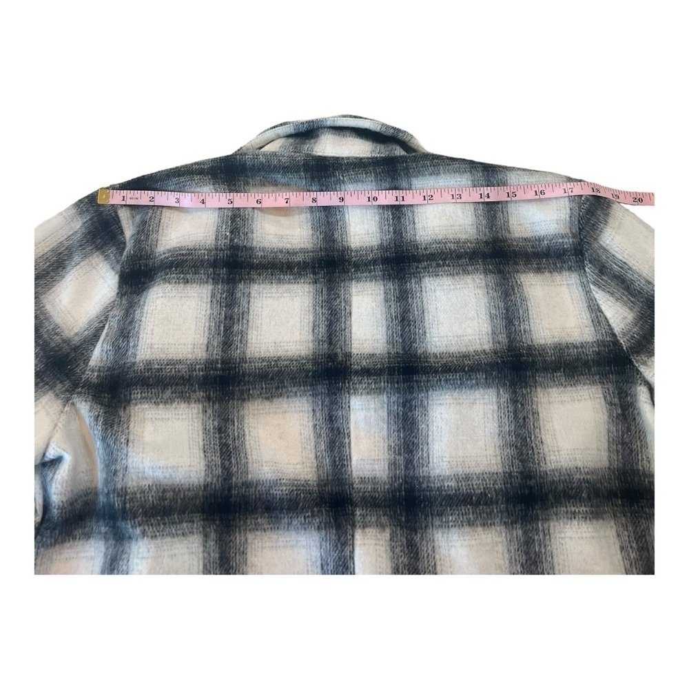 Boutique LA Checkered Black White Long Blazer Jacket Size Large Super Soft ! BTC - Picture 11 of 12